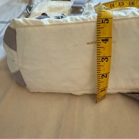 Kipling Cream and Gray Overnight Tote Bag - Picture 14 of 14